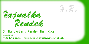 hajnalka rendek business card